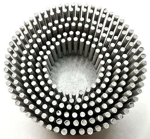 Image of 10 Pack 2 inch 120 Grit White R-Type Bristle Disc | Ceramic-Aluminum Oxide Abrasive Bristle Disc with Quick Change Roll Lock | Pack of 10 | White
