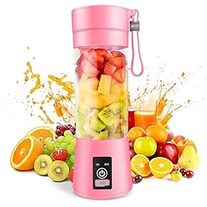 Sefdrert Mini Blender voor Shakes en Smoothies Oplaadbare USB 380Ml Fruit Juicer Cup met 6 Blades