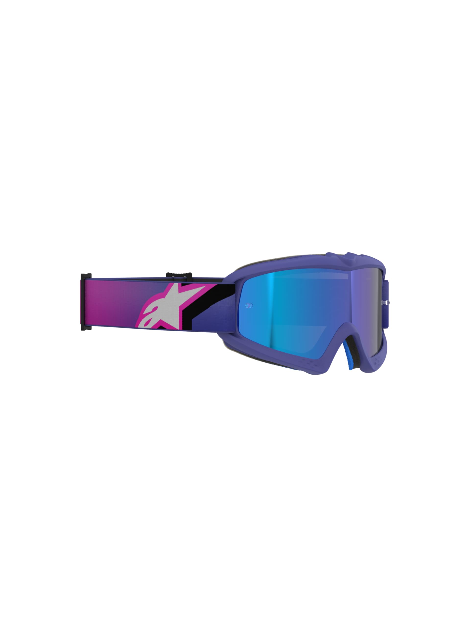 Alpinestars Vision Youth Corp gogle motocrossowe, fioletowe, fluorescencyjne, z niebieską soczewką, wszechstronna, trwała ochrona oczu