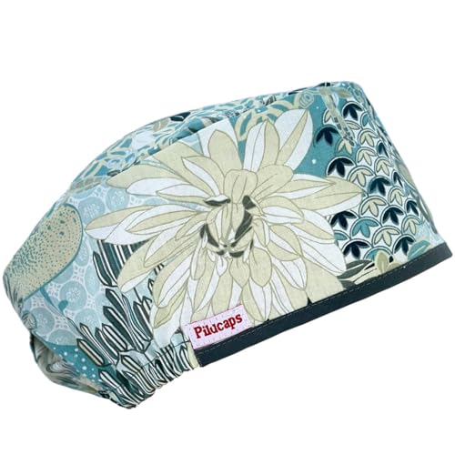 Pilucaps, Gorro Quirófano Pelo Largo modelo SHAZAN Unisex ajustable con goma para mujer y hombre 100% algodón ZZ-PCV6-6DJH