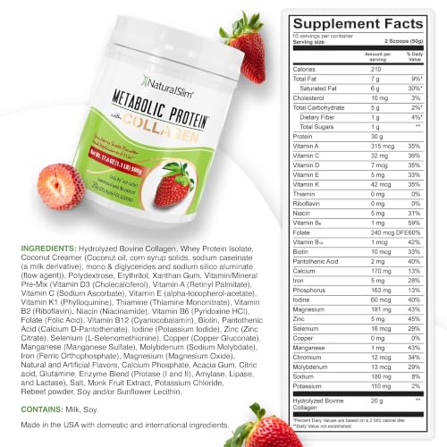 NaturalSlim Metabolic Protein Collagen Peptides Shake
