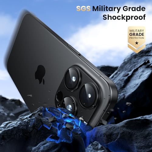 Image of WSKEN Matte Camera Protection for iPhone 16 Pro Max / 16 Pro - 9H Hardness Scratch-Resistant Bubble-Free HD Tempered Camera Metal Glass Tempered Glass Screen Protector Film Mobile Phone Case Friendly,