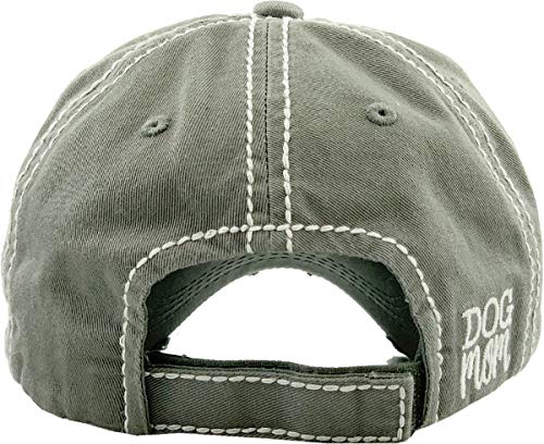 Image of KBETHOS Dog Cat Mom Dad Theme Womens Baseball Cap Distressed Vintage Unconstructed Embroidered Patch Hat