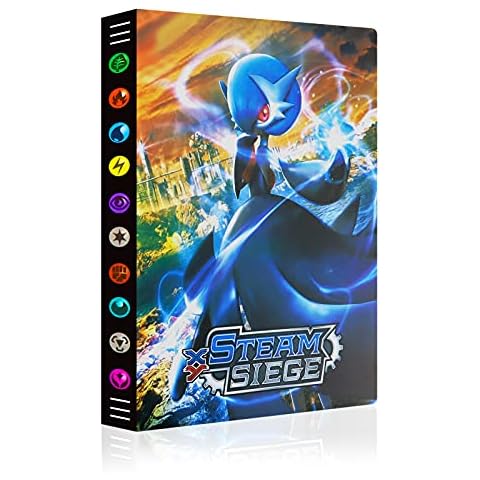 Lunriwis Pokemon Scrapbook, Pokemon Cards Album Pokemon Card Holder Folder Book GX EX Trainer Trading Card Albums, 24 Pages Can Hold Up To 432 Cards Cover