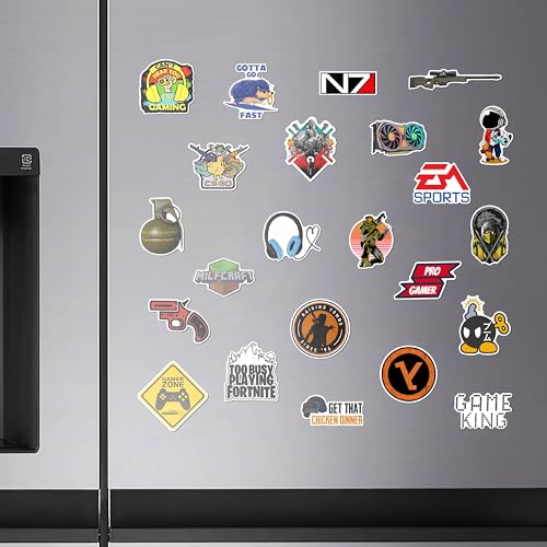 Image of WallDesign Pixel Perfect Gaming Magnets - Retro and Modern Designs for Gamers, Unique Magnets for Gamers Motivation (Set of 22)