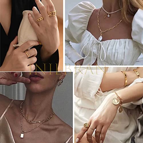 Inilbran Bohemian Layered Emerald Necklace Choker Green Crystal Dangle Necklace Teardrop Emerald Choker Necklace Gold Waterdrop Crystal Choker Necklace Jewelry for Women and Girls - Image 8