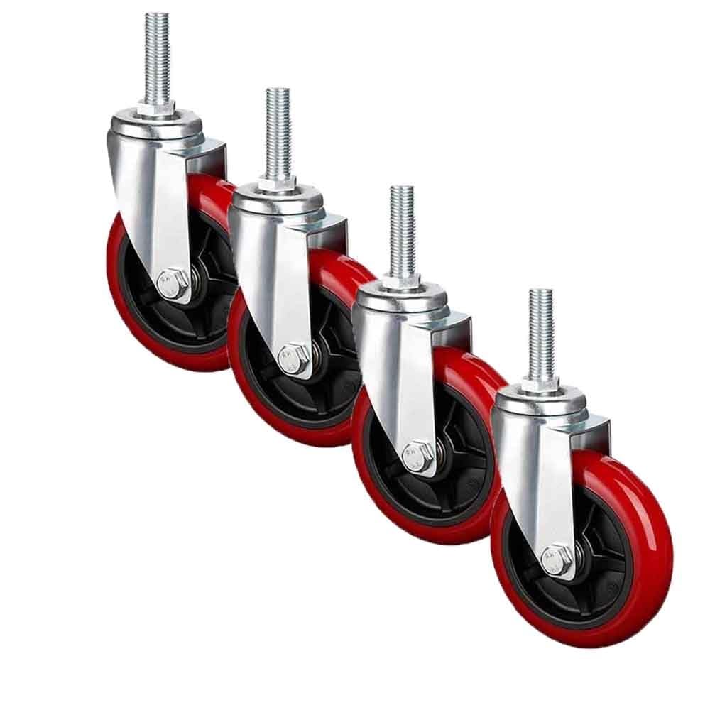 Roulettes pivotantes PU robustes pour stabiliser un établi