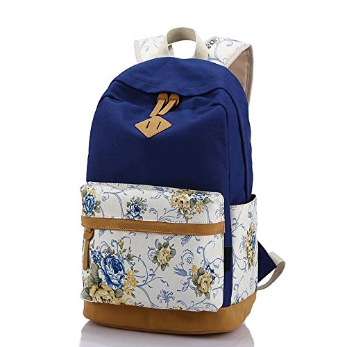 SymbolLife Girls Handbag shoulder bag backpack bag Rose Print