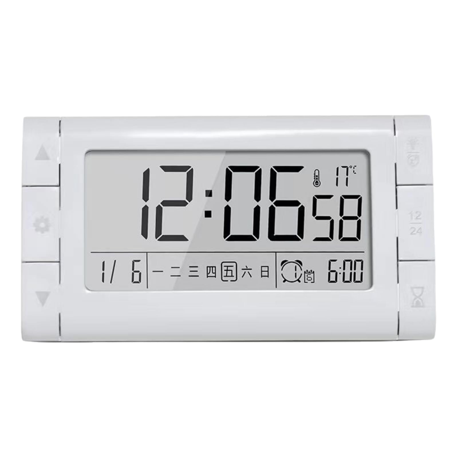 Hsioluted Modern LED Desk Clock with Clear Display, Silents Operations Digital Alarm Clock for Students and Professional LED Alarm