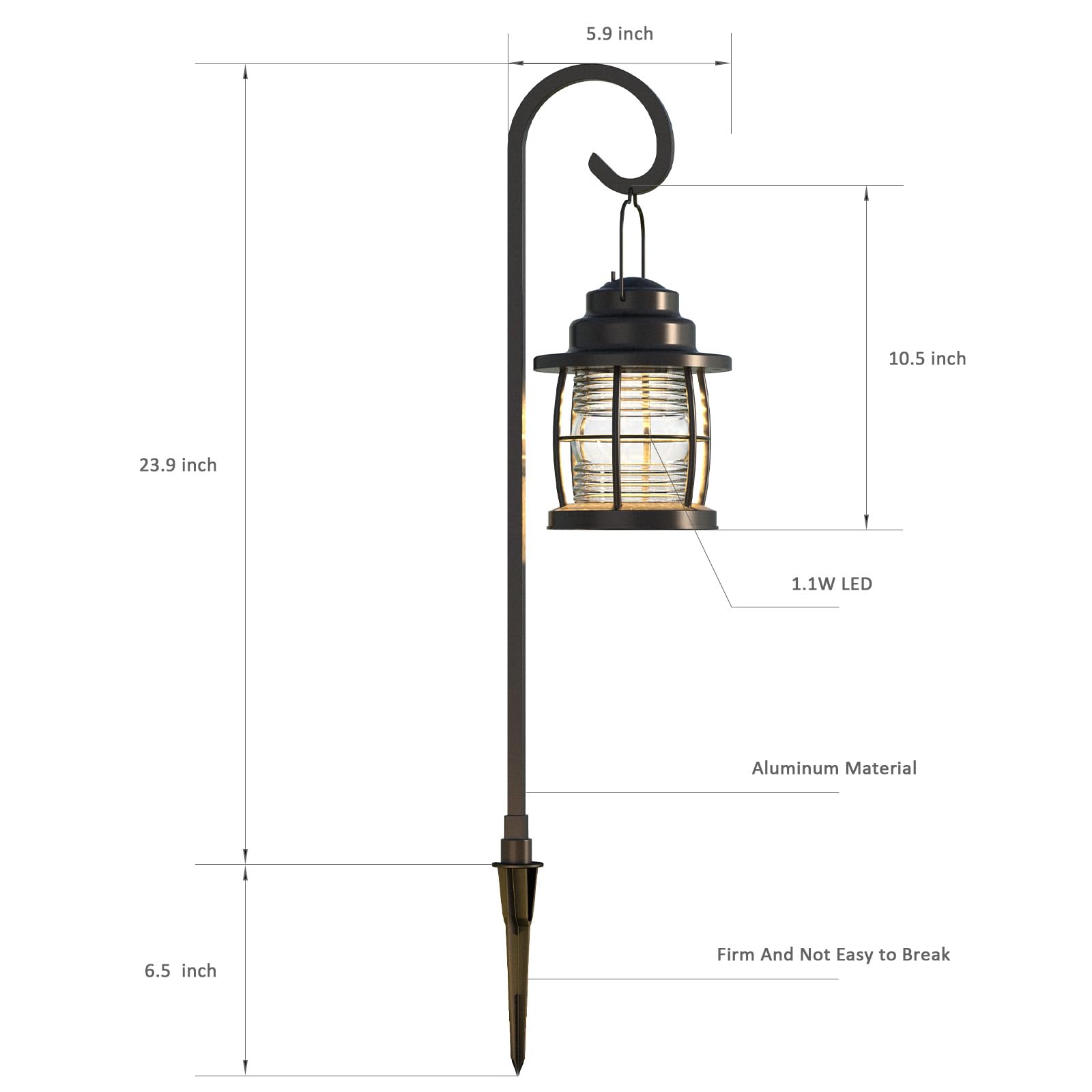 12V Low Voltage Hanging Lantern Pathway Lights 32Lumen 2900K 1.1W