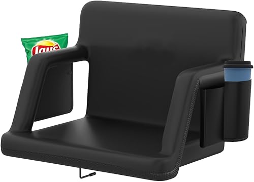 KIMI HOUSE Asientos de estadio anchos con respaldo y brazo, asiento de estadio portátil plegable para gradas, acolchado extragrueso, cojín