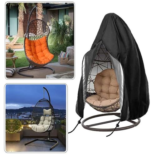 Generic Outdoor Swing, Hanging Chair Cover, Black, 115 x 190CM, Waterproof, Sun Protection