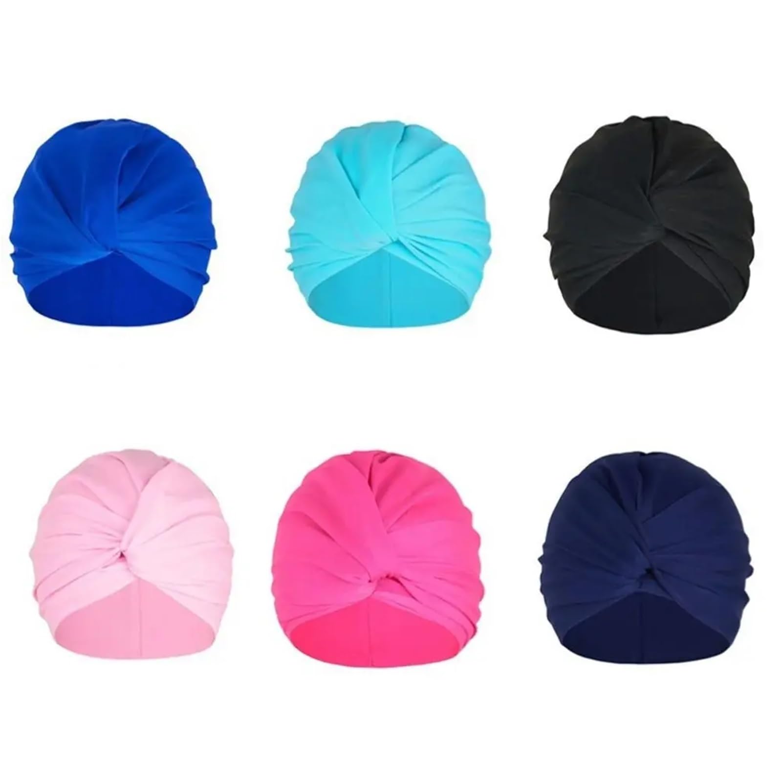 Gorro de natación Tela for Mujer, Gorro baño Pelo Largo for Piscina, Gorros Alta Elasticidad, Doble Capa, 2 uds para Uso En Piscinas