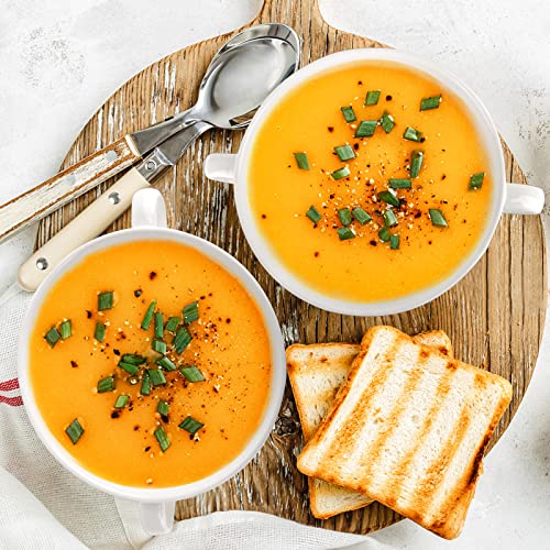 Good Always 22 Oz Soup Bowls, Set Of 4 Soup Bowls With Handles, Ceramic Serving Bowls For Salad, Cereal, French Onion Soup, Dessert, Dishwasher, Microwave, Oven, Stackable Bowls For Kitchen #TOP4