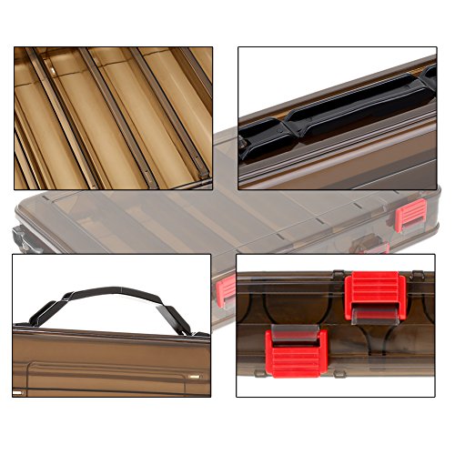 Fishing Lures Box, Portable Hand-Held Fishing Baits Tackle Box with 14 Compartments