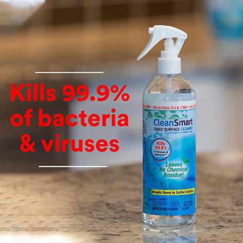 Cleansmart Daily Surface Spray Disinfectant Kills 99.9% Of Viruses, Bacteria, Mold And Fungus, 16 Oz Bottle (Pack Of 3) #TOP1