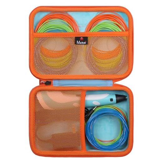 Mchoi Hard Case Compatible with SCRIB3D P1 Advanced / MYNT3D Super Professional Printing / 3Doodler Flow / PIKA3D PRO 3D Printing Pen, Case Only (Blue)