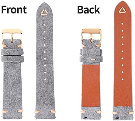 WOUKUP Quick Release Suede Leather Watch Bands Vintage Watchband for Men Watch Strap 18mm 19mm 20mm 21mm 22mm 24mm - 3