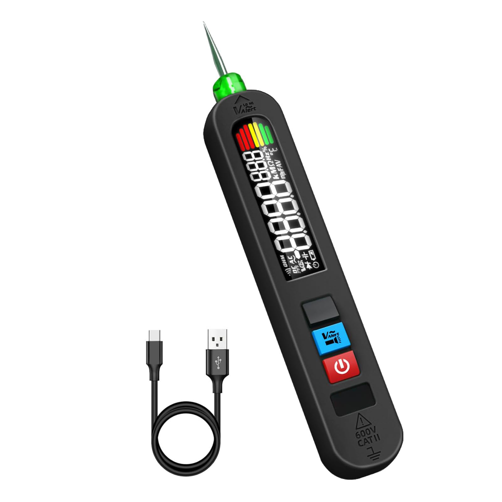 Testeur électrique sans contact pour localiser une panne de courant 12V-250V sur LCD