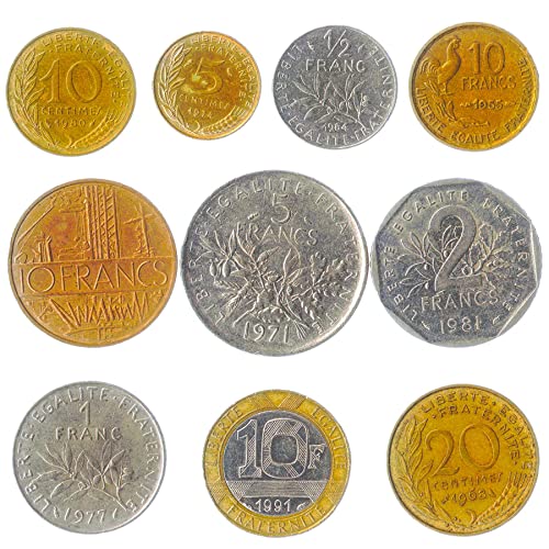 Monedas antiguas mixtas Francia 1944-2002 miniatura 1
