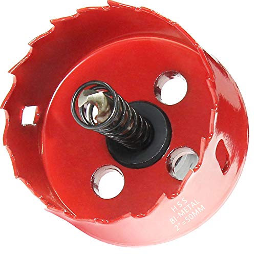 Image of Luomorgo 50mm /2 inch Hole Saw, 1.2 inch Cutting Depth | HSS Bi-Metal, For Wood Cornhole Boards, For Plastic Drywall, For Metal Sheet
