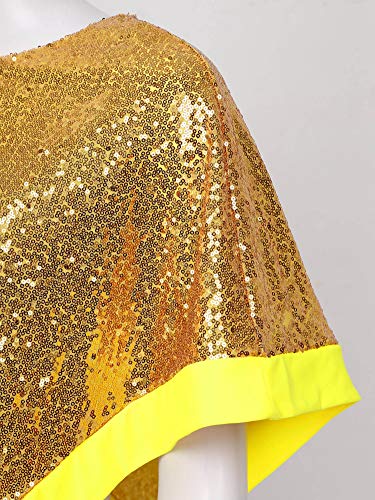 Women's Sparkling Sequin Shawl Wraps Shrug for Evening Party Dress Asymmetrical Hem Cape Cover Up3