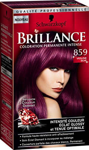 Tinte Violine Soie 859 Schwarzkopf Brillance elimina el cabello opaco con color permanente