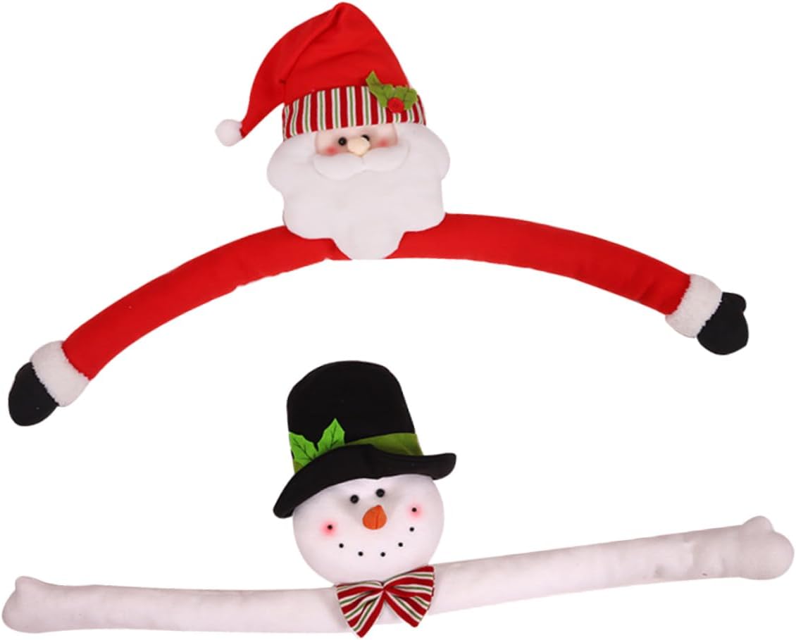 Cabilock Material Santa Snowman Tree Topper Xmas Ornaments for Christmas Tree Decor