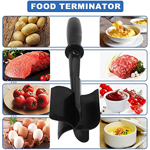 Meat Chopper For Ground Beef, Hamburger Chopper,Beef Masher,Heat Resistant Meat Masher Tool,Ground Beef Smasher,Non-Scratch Utensils Black 11 X 2.36 X 2.36 Inch #TOP3