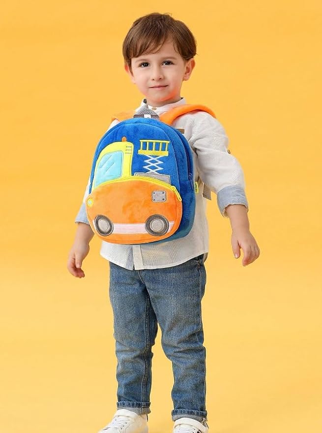 Image of Delicado Cute Small Toddler Kids Preschool Backpack Plush Cartoon Mini Children Bag for Baby Boy /Girl Age 2-5 Years