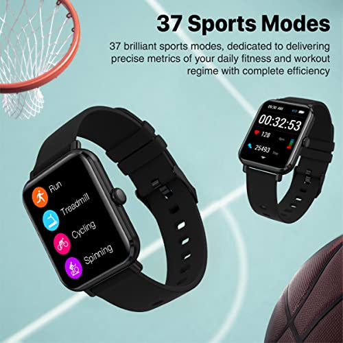 Image of Promate ProWatch-M18 Fitness Smart Watch, 1.78� AMOLED Display, 240+ Media Storage, Bluetooth Calling, IP68 Water Resistance | 20 Days Battery Life, 37 Sports Modes, Real-time HR Tracking (Black)