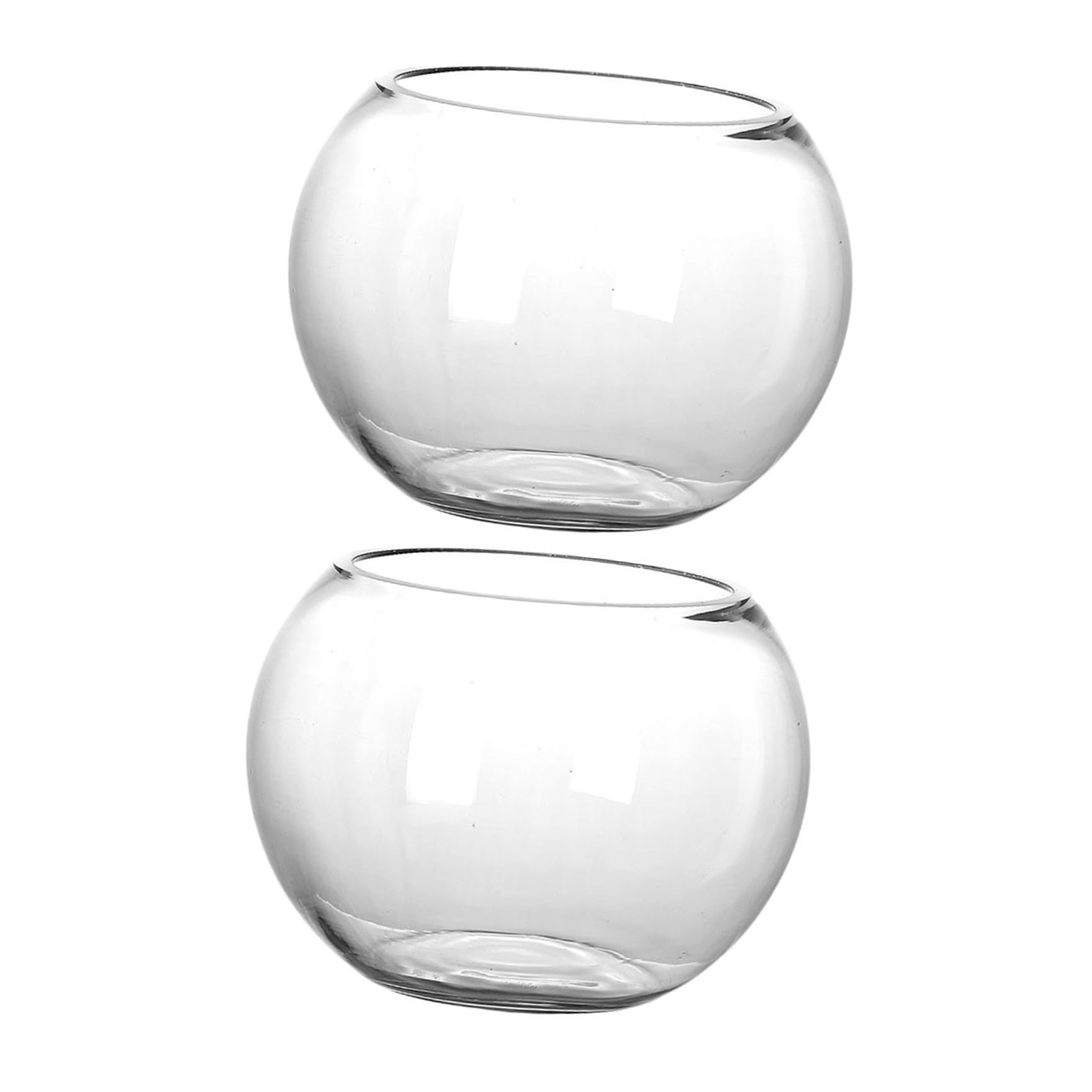CALLARON Rundes Glas Terrarium 2 Stück für Pflanzen mit Transparentem Design und Reinigender Raumfunktion Kreatives Wohnaccessoire für Zuhause und Wohnzimmer