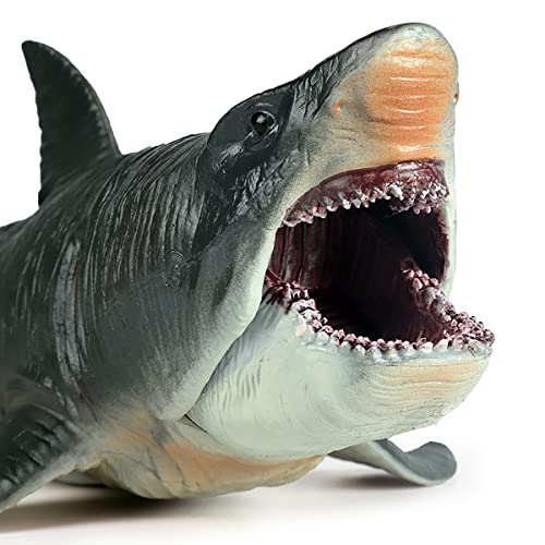 Coyka – Megalodon Action Figure – Great Shark Toy - Prehistoric Sea Creature – Gray – 11 Inch #TOP4
