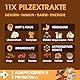 Mushroom Coffee - Pilzkaffee, über 10 Pilze mit Adaptogenen & Probiotika, Instant-Arabica-Kaffee mit Löwenmähne, Chaga, Reishi, Cordyceps & mehr, Pilz-Extrakt-Pulver, 150 g