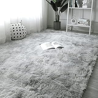 OYIMUA Super Soft Fluffy Shaggy Rugs Multicoloured 120 x 160 cm Anti-Slip Carpet Rainbow Kids Mat Living Room Extra Large Size Area Rug Modern Bedroom Nursery Rugs Non Shedding