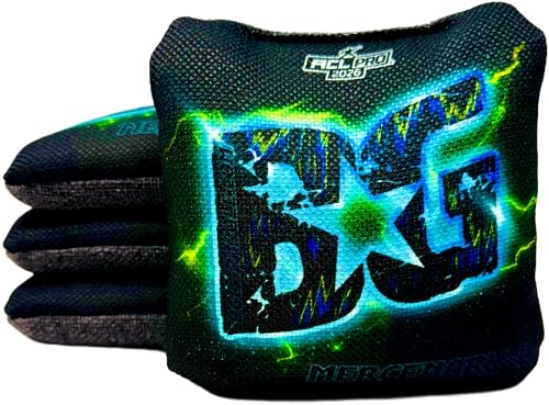 BG Cornhole Mercenary-L Bags | Exclusive to Amazon | Set of 4 Bags | Color: Toxic Shock Blue | 2026