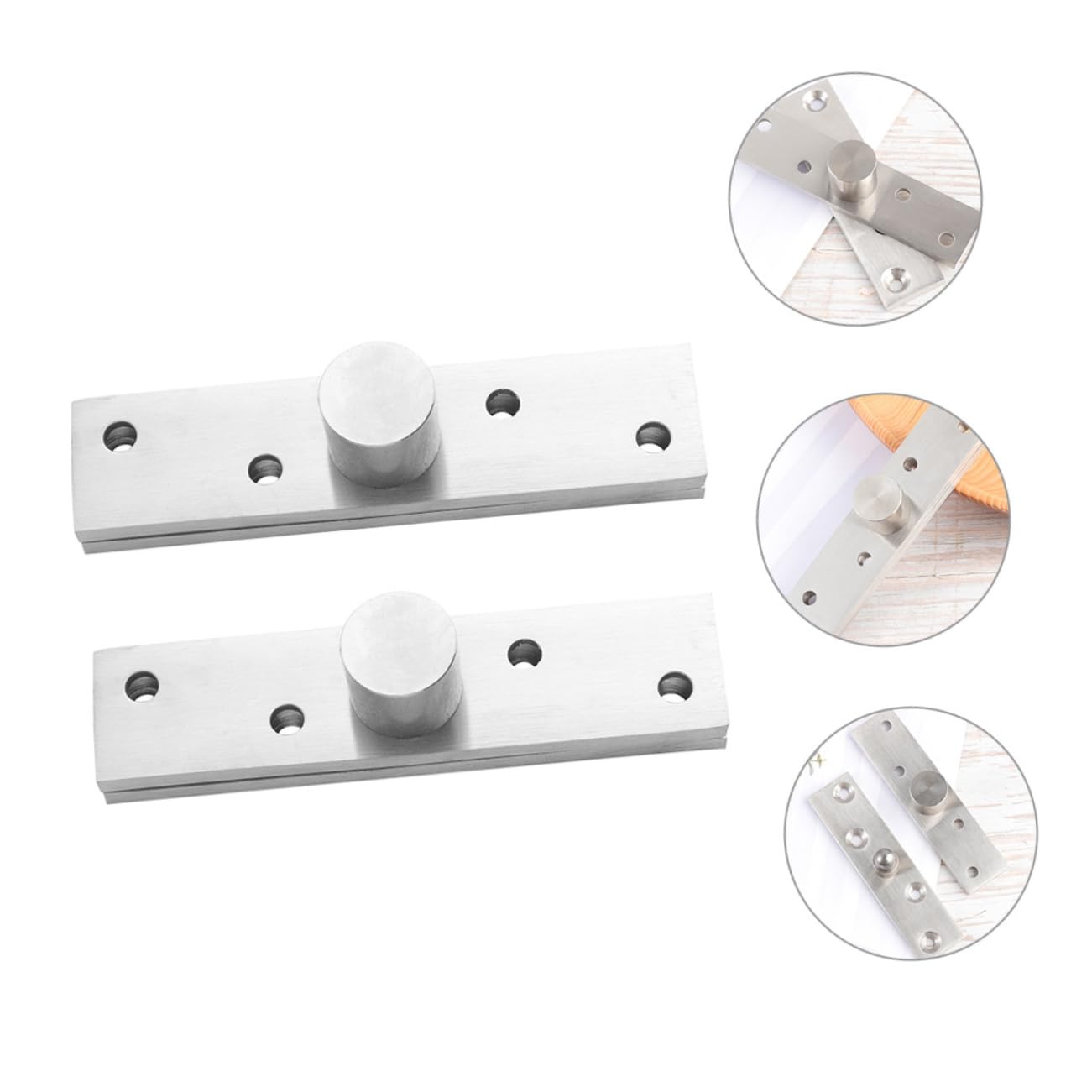 NULYLU 360 Degree Rotating Hinges for Cabinets Hidden Door Hinges Stainless Steel Easy Install and Elegant Look