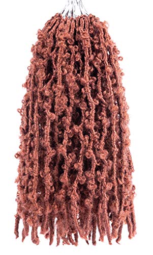 Butterfly Locs Crochet Hair Color #350 14 Inch 6 Packs Pre-Looped Distressed Faux Locs Crochet Braids (14 Inch,350)