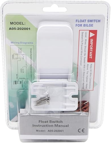 Miniatura 5 de Interruptor flotante de bomba de sentina automática, CC 12 V 24 V, interruptor flotante Sensor de flujo de interruptor de sentina para bomba de agua