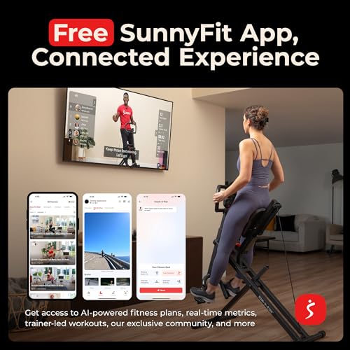 Sunny Health & Fitness Smart Heavy-Duty Row-N-Ride, Full-Body Squat Assist - image 4