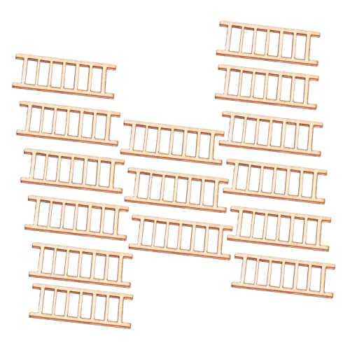 TOYANDONA 15 Piezas pequeños Adornos de Escalera decoración de Mesa Accesorios de diseño para Mini casa escaleras de Madera Puzzle decoración de bonsái de Madera Accesorios de fotografía