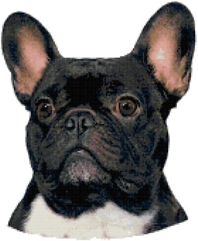 French Bulldog Dog Portrait Counted Cross Stitch Pattern