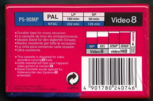 Sony - 8MM-Camcorder Kassette, Video8-Format - Metal Particle, 90 Minuten – Ansicht 2
