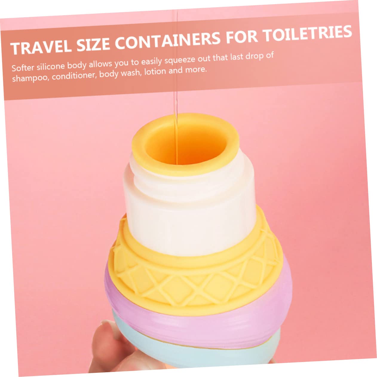 CALLARON 3 set Flacone Di Silice Flaconi Per Shampoo Da Viaggio Contenitori Per Liquidi Da Viaggio A Bocca Larga Flacone Da Viaggio Comprimibile Flaconi Da Viaggio A 3 pezzi * 3