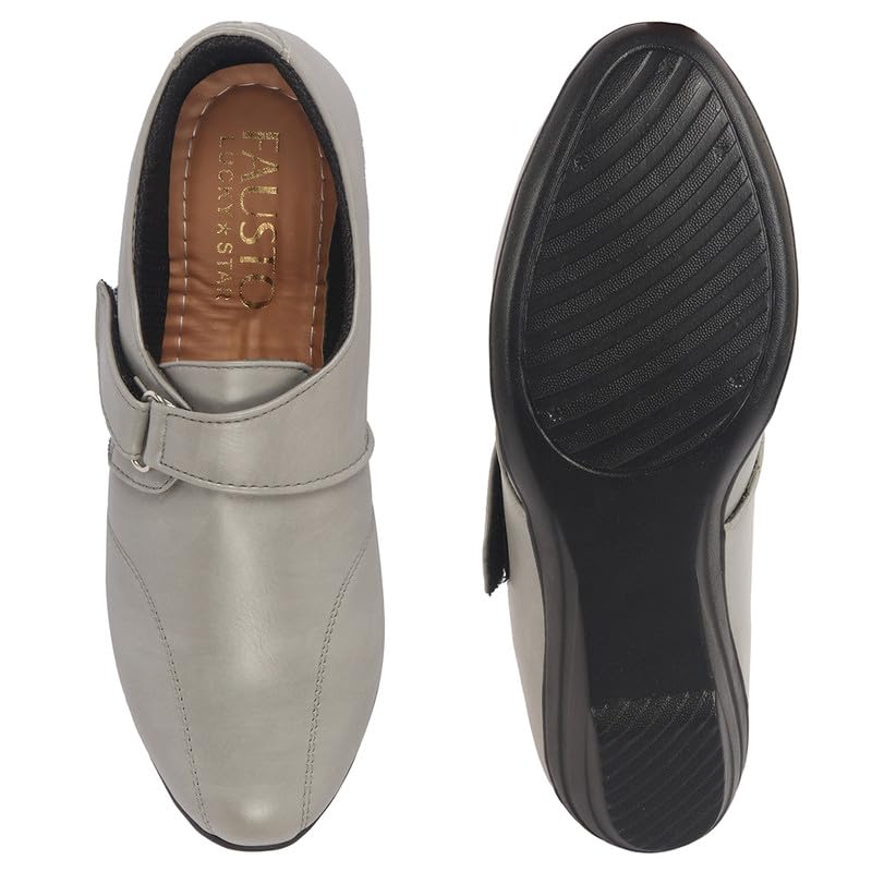 Image of FAUSTO Women's Outdoor Fashion Hook and Loop Platform Heel Wedges