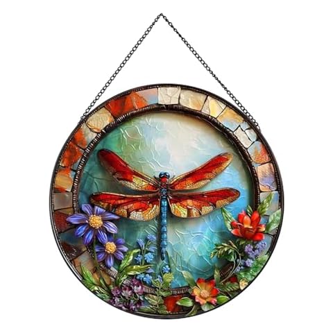 Payutou Dragonfly Stained Glass Suncatcher Cover