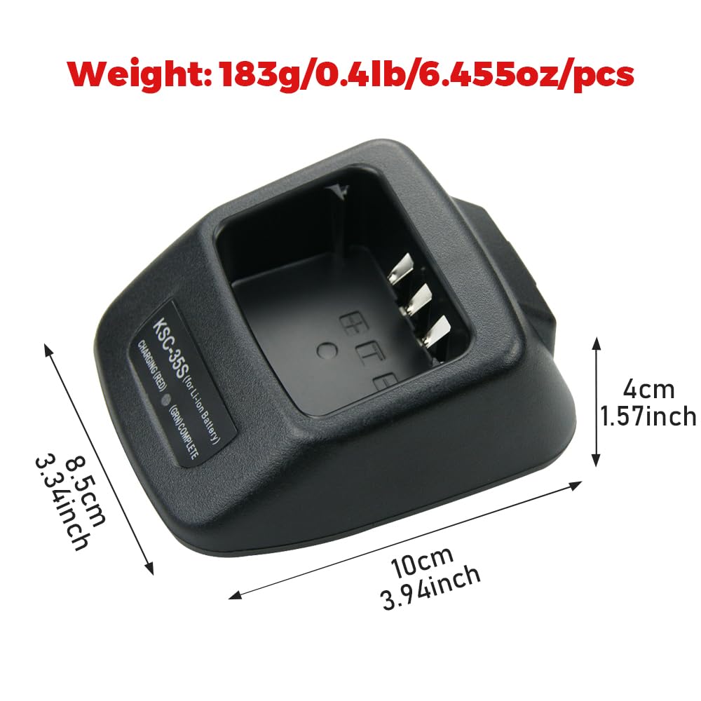 KNB-45L - Cargador de batería de Li-ION para Kenwood KSC-35S TK-2200L TK-2200LP TK-2300VP TK-2302VK TK-2302 Base de carga Radio