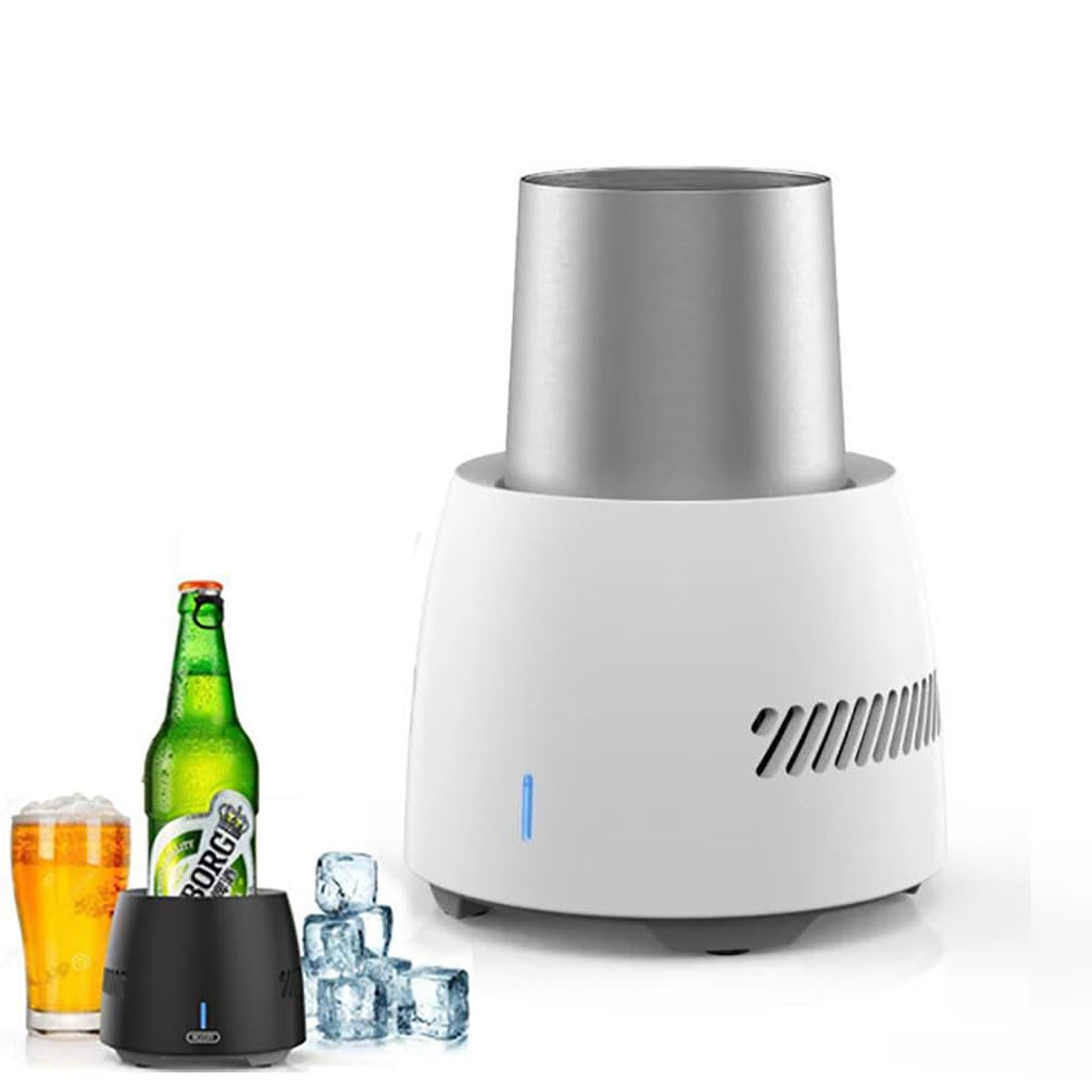 Tazza di Raffreddamento elettrica Portatile per Birra e Vino, Dispositivo di Raffreddamento istantaneo con Tecnologia di congelamento Veloce, refrigeratore Intelligente Beve per lattine e Bottiglie a