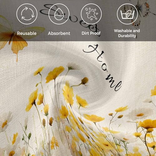 Servilletas de Tela Beige Floral 20 x 20 Pulgadas Set 4 miniatura 6