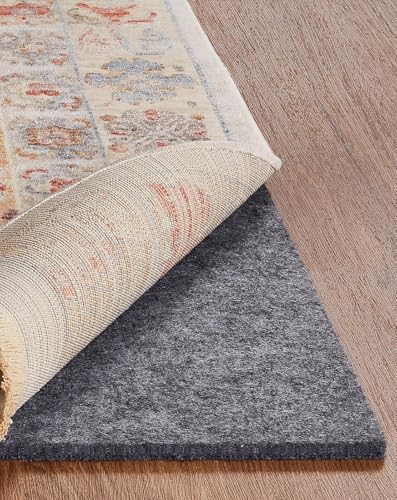 Image of Veken Non Slip Cushioned Rug Pad Gripper 6x9 Ft, Felt and Silicone Backing, Carpet Liner Protector Mat for Area Rugs and Hardwood Floors, Keep Rugs Safe and in Place